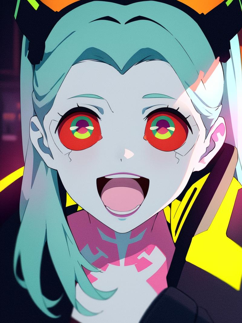 01104-2132437379-cyberpunk rebecca open_mouth solo pink neck tattoo eye smile black jacket close-up face 1girl   teal hair colour _lo.png